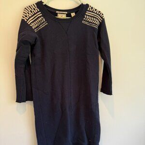 Scotch and Soda Kids Navy Long Sleeve Sweater Dress Size 12